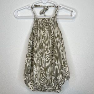Kit + Lili smocked halter baby bubble romper light cotton boutique Sz 6-12 mo